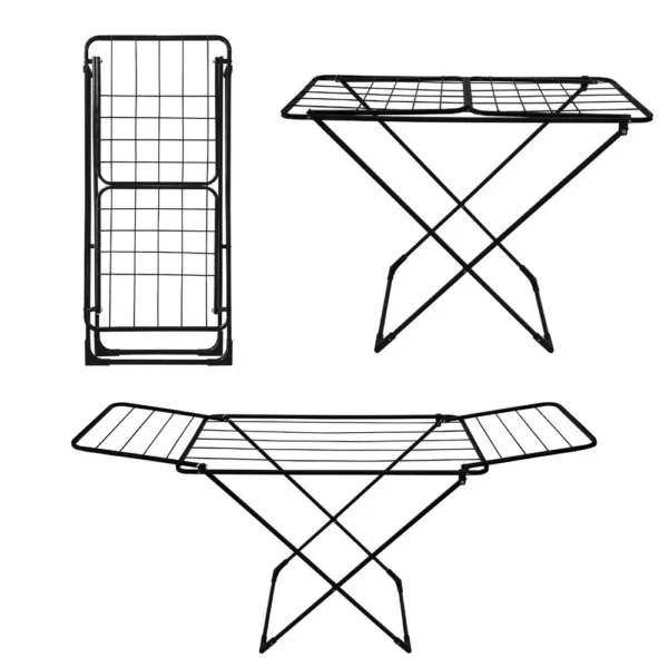Buttery Fly Shape Cloth Drying Stand Black - Image 2